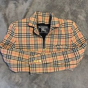 Tailored fit Burberry zip up blazer